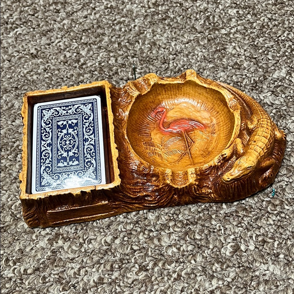 Rustic Brown Alligator Card Holder